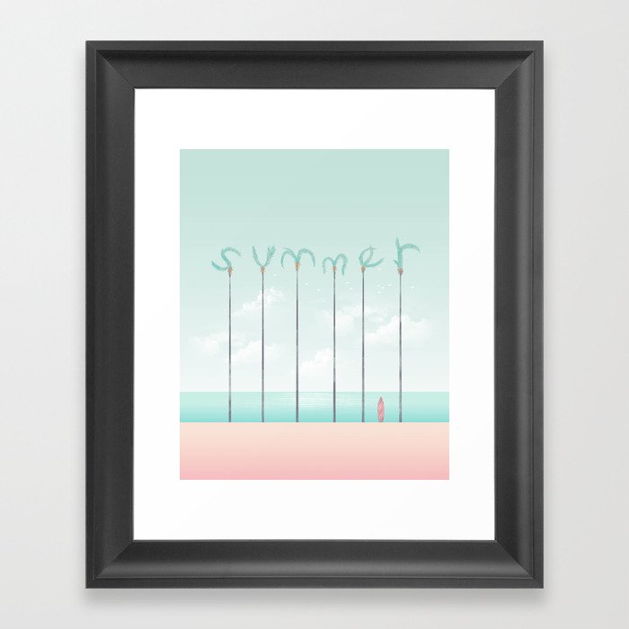 Palm Summer Framed Art Print