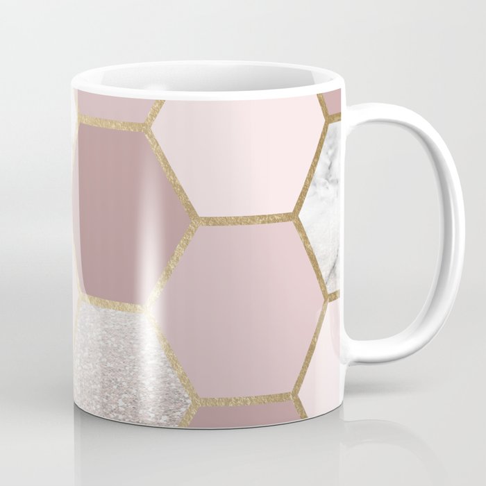 Large Pink Coffee Mug, Pottery Beehive Mug, Stoneware Cup, 18 Oz