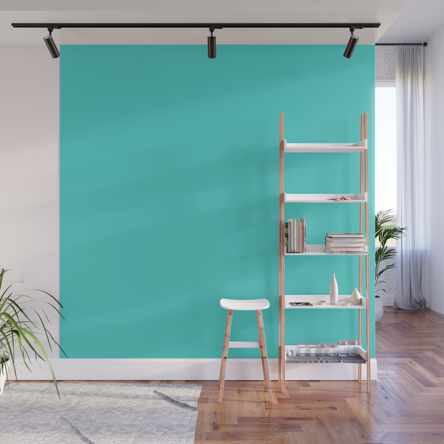 Dark Turquoise Wall Mural