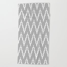 Chevron Pattern 535 Gray Beach Towel