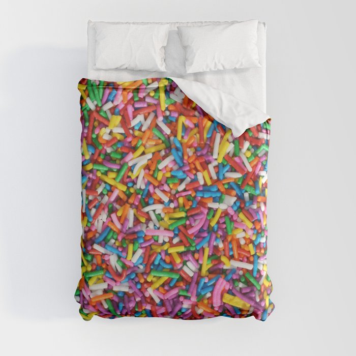 Rainbow Sprinkles Sweet Candy Colorful Duvet Cover