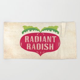 Radiant Radish Beach Towel