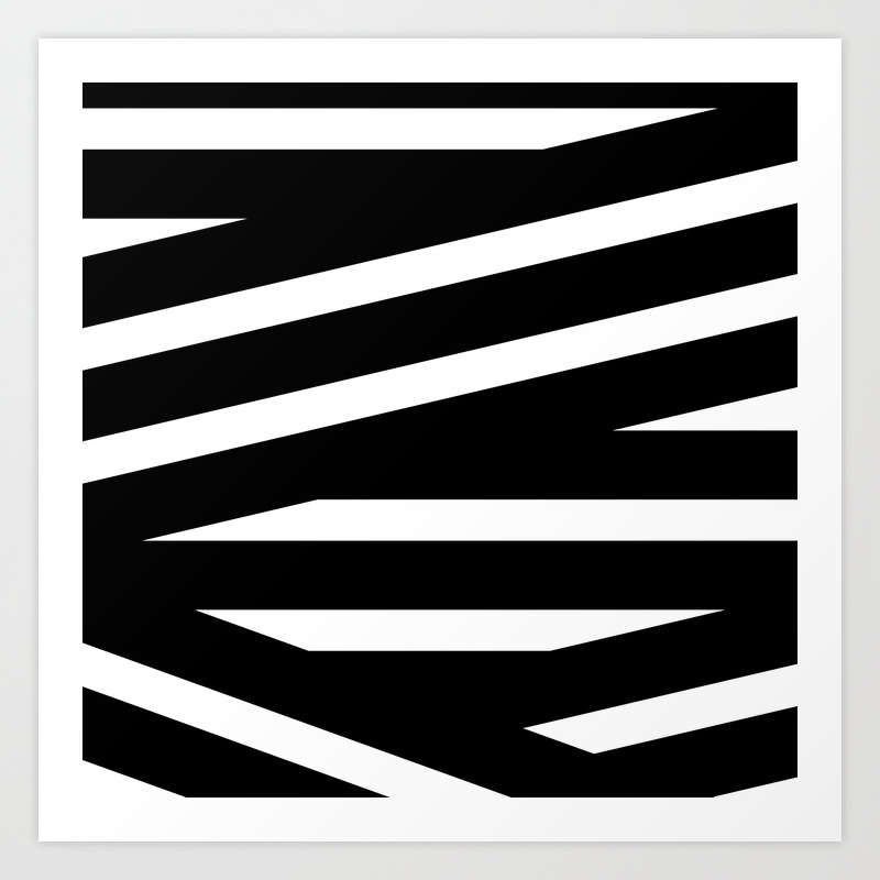 Abstract Black White Lines Stripes Pattern Mix And Match With