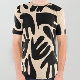 Black and Cream Matisse All Over Graphic Tee