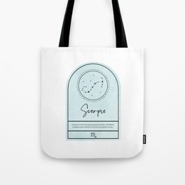 Scorpio Zodiac | Light Aqua Watercolor Tote Bag