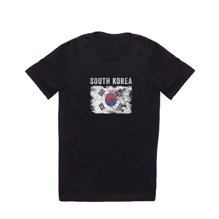 South Korea Flag Distressed T Shirt