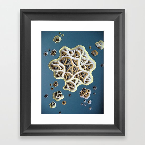 Drag-a-Diddle Cirrhosis Detail Framed Art Print