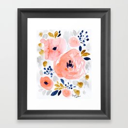 Genevieve Floral Framed Art Print