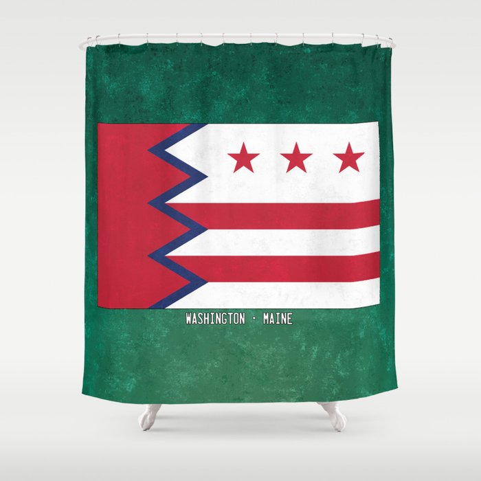 Flag of the city of Washington Maine Shower Curtain