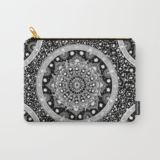 Black and White Mandala Carry-All Pouch