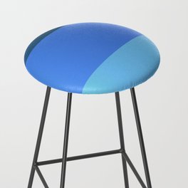 Teal Retro Aesthetic Color Block Abstract Bar Stool