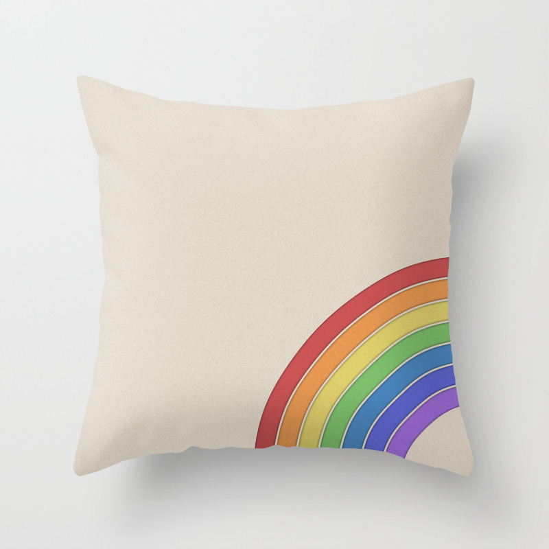 Letterpress Rainbow Throw Pillow By Benhsu Society6