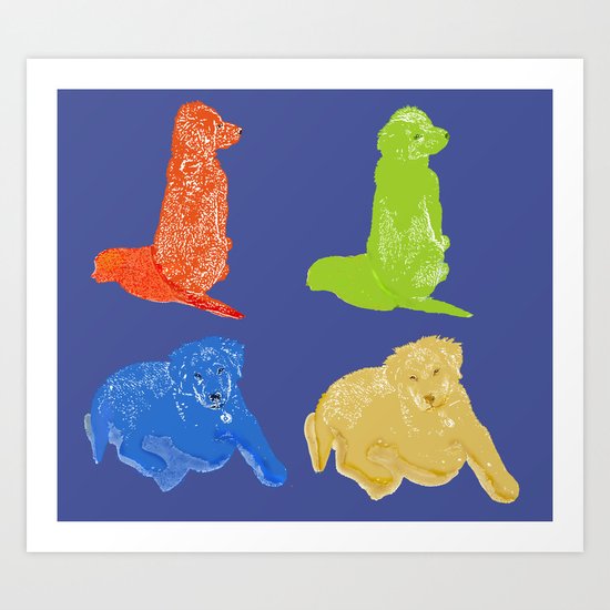 Warhol Dogs Art Print