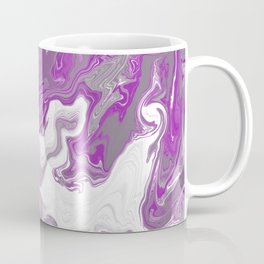 Magenta Gray White Groovy Pattern Coffee Mug