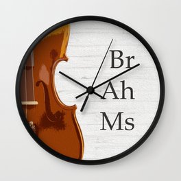 Brahms and violin - oil painting for violinist Wall Clock