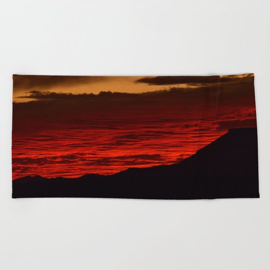 Red Hot Desert Sky Beach Towel
