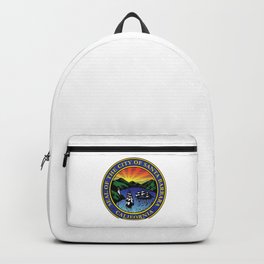 Santa Barbara Logo Backpack | Ucsb, Santabarbara, Seal, California, City, Cityseal, Pacificocean, Graphicdesign 
