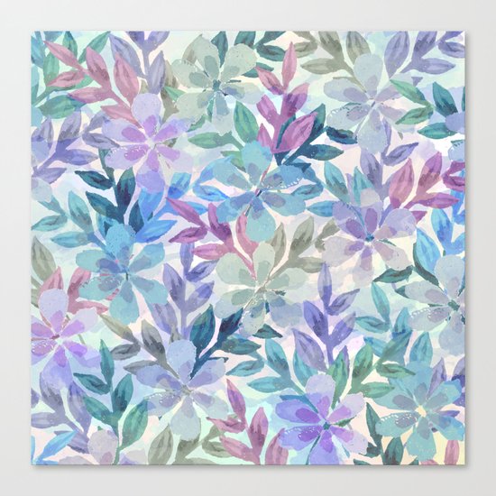 watercolor Botanical garden Canvas Print