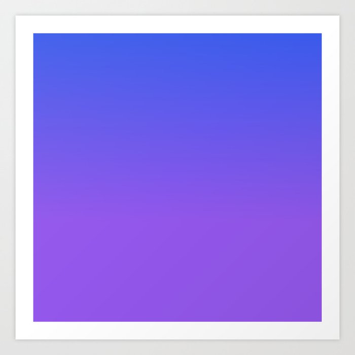 BRIGHT PURPLE BLUE OMBRE COLOR Art Print