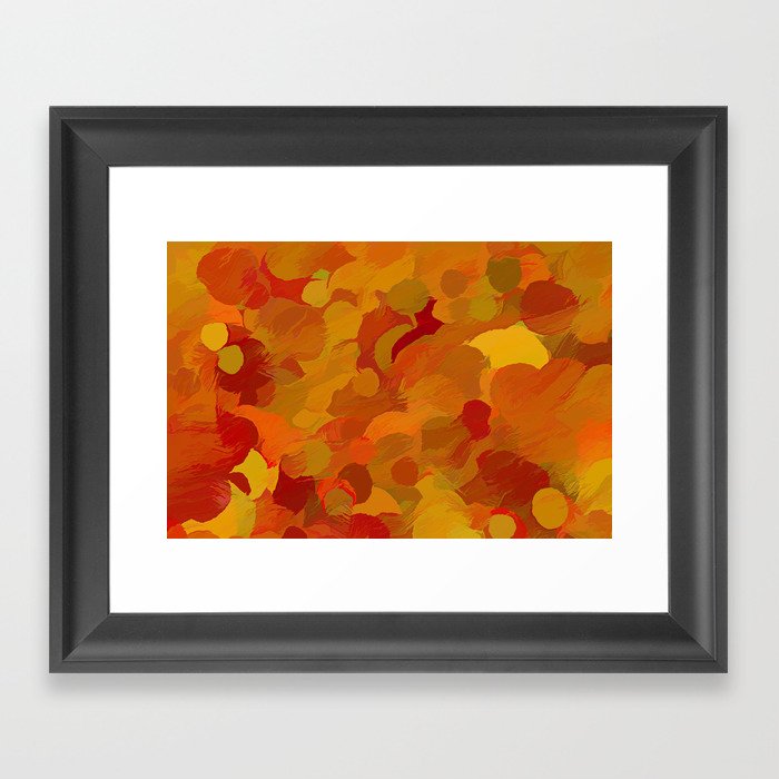 Copper Dot Painting Framed Art Print