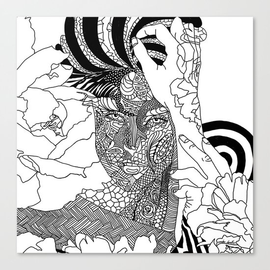 Inked Parisian Canvas Print