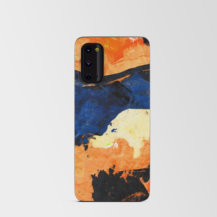 Blue and orange abstract Android Card Case