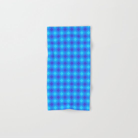 Dark Blue Cubes - Geometric Work Hand & Bath Towel