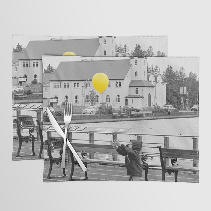 Releasing Yellow Balloons  Placemat