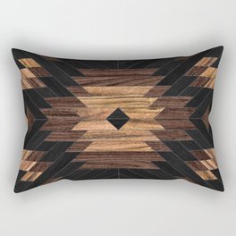 Urban Tribal Pattern No.7 - Aztec - Wood Rectangular Pillow