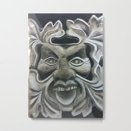 Stoneface Metal Print | Black and White, Architecture, Scary 