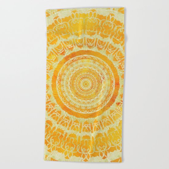 Sun Mandala 4 Beach Towel