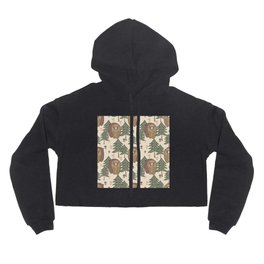 Bear in the fur tree forest Hoody