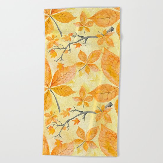 Autumn leaves #11 Beach Towel