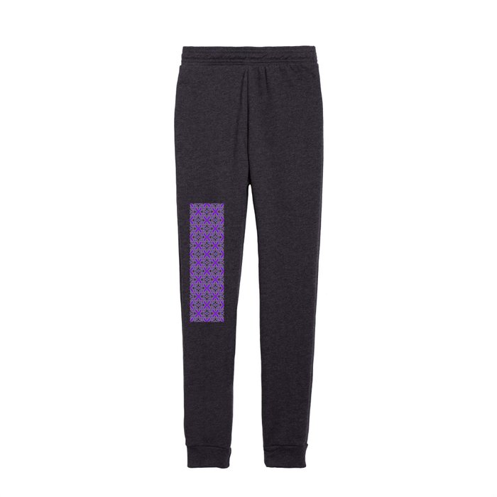 Damask (White & Violet Pattern) Kids Joggers