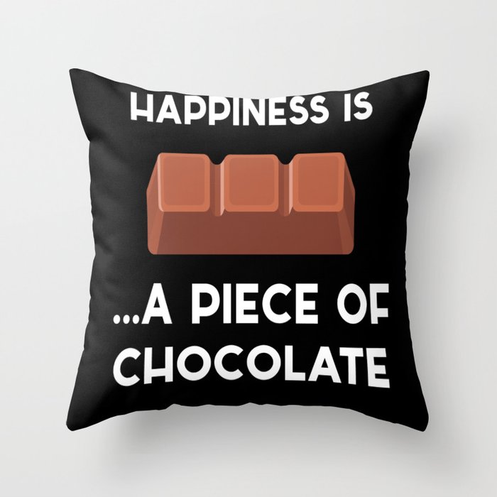 Piece Of Chocolate Chocolate Throw Pillow