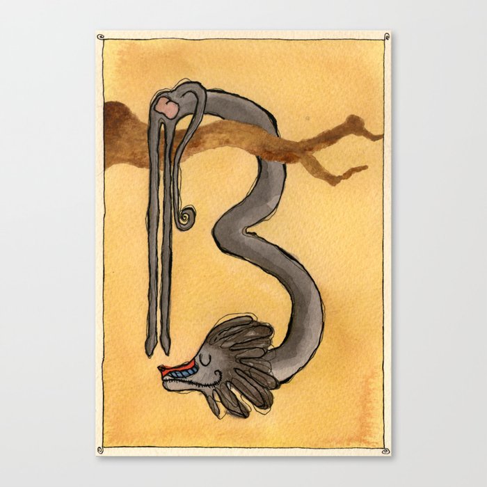 Animal's Alphabet - B for 'Babbuino' Canvas Print