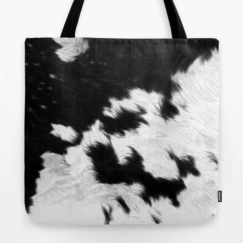 cowhide tote bag