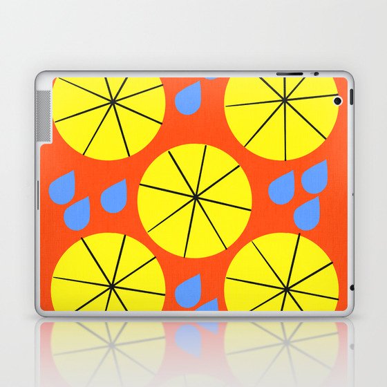 Spring Rain Umbrella Mid-Century Modern Laptop & iPad Skin