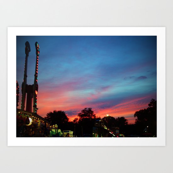 Fire over the Midway Art Print