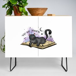 Your are magical halloween cat quote Credenza