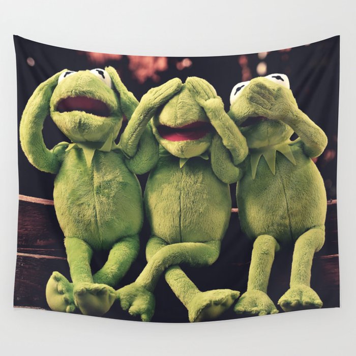 Kermit Green Frog Wall Tapestry by Joanna Vog Society6