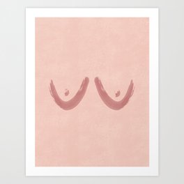 Boobs in Pink Art Print