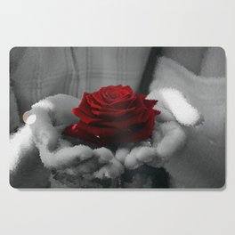 Full Rose in Hands Cutting Board