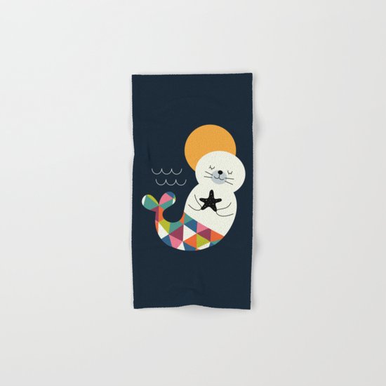 Seals Mermaid Hand & Bath Towel