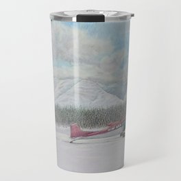 Winter Fly-In, Colored Pencil Drawing Travel Mug