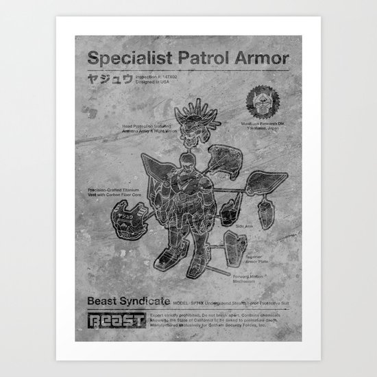 Specialist Patrol Armor (Stone) Art Print