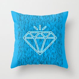 diamond cyan Throw Pillow