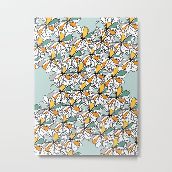 Floral Doodles Metal Print
