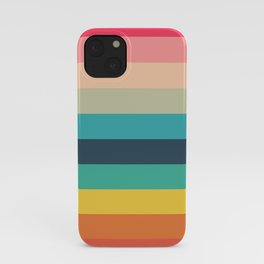 Colorful Timeless Stripes Totetsu iPhone Case | Digital, Retro, Colors, Girls, Graphicdesign, Pop Art, Striped, Pattern, Belted, Happy 