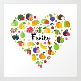 My Fruity Heart. By The Visual Creator Art Print